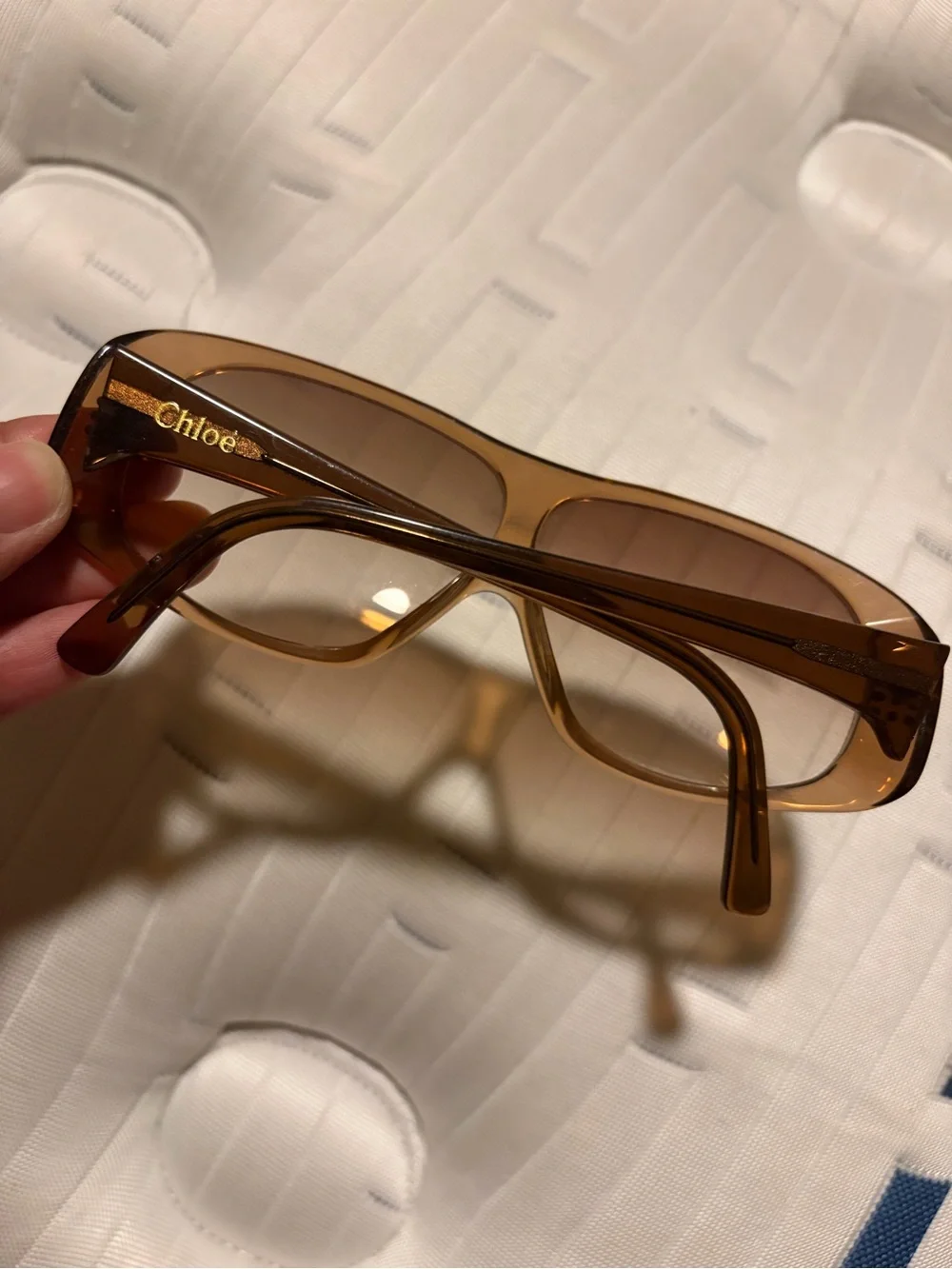 Chloe Amber Brown Oversized Women's Sunglasses